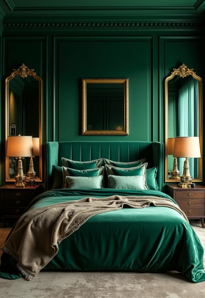 25 Best Paint Colors for Bedroom That Will Transform Your Space - 3. Elegant Emerald Green