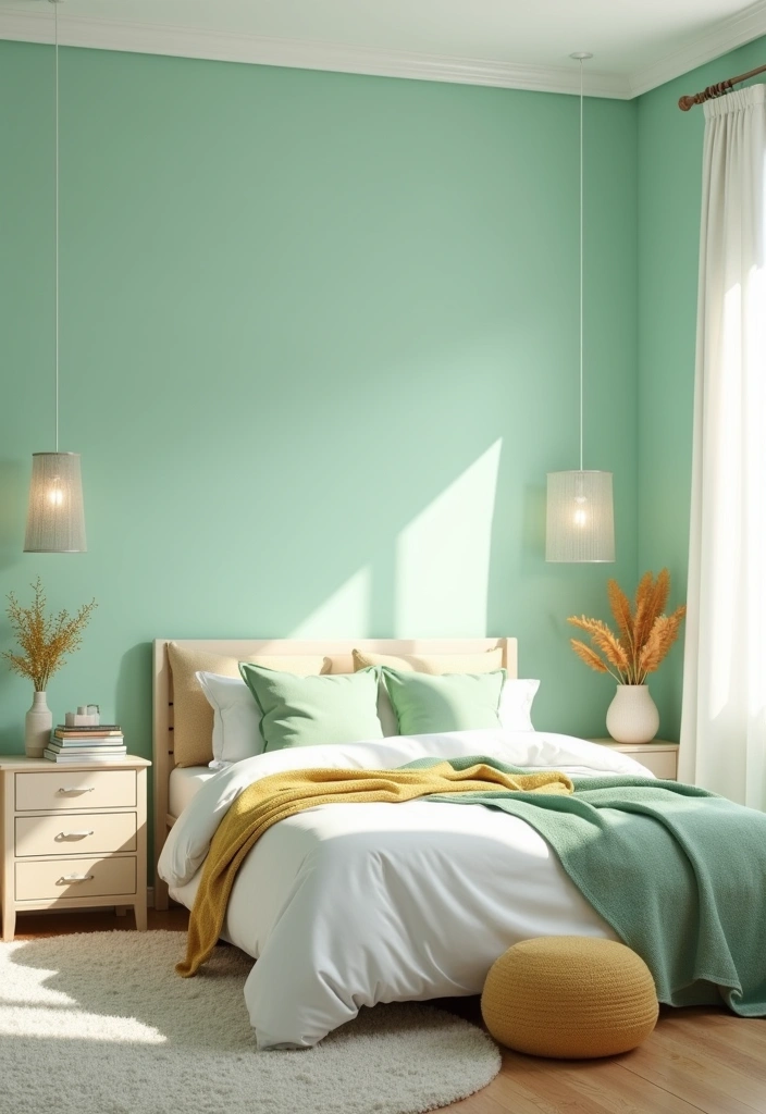 25 Best Paint Colors for Bedroom That Will Transform Your Space - 9. Soft Mint Green