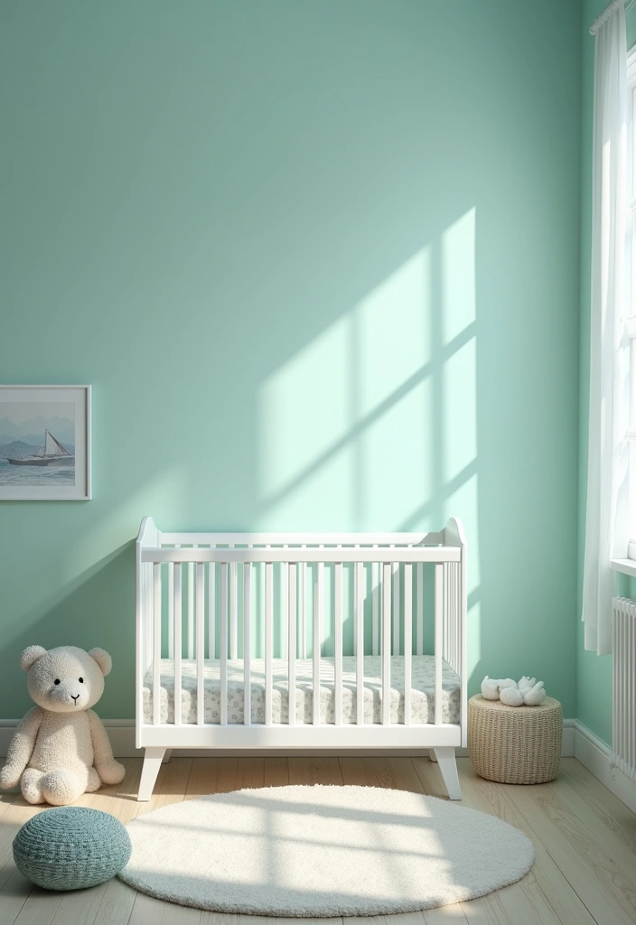 25 Best Paint Colors for Nursery Room That'll Make Your Baby's Space Shine! - 14. Soft Aqua