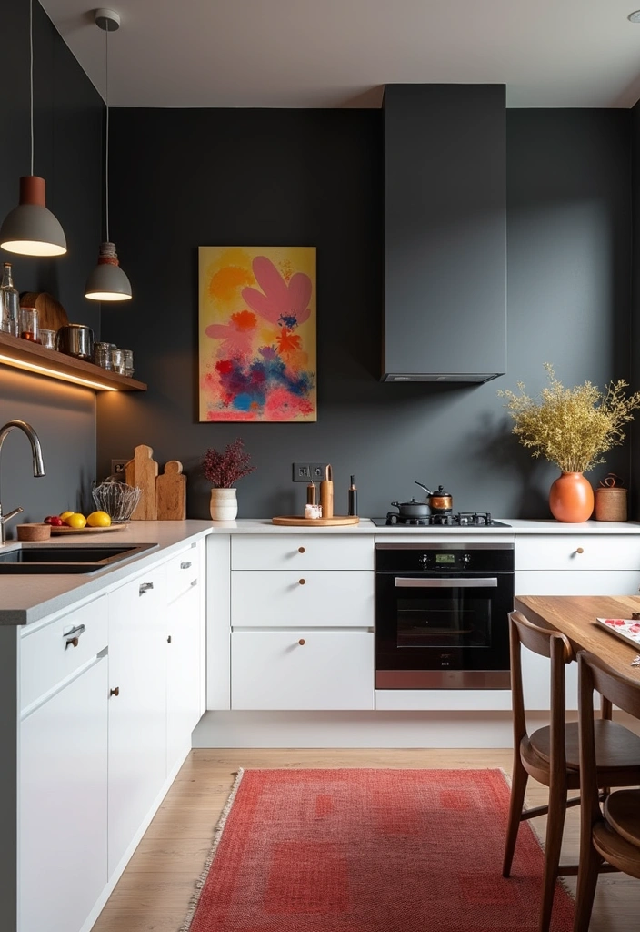 25 Best Paint Colors for a Kitchen (Transform Your Space Instantly!) - 10. Deep Charcoal Gray