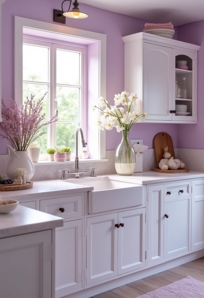 25 Best Paint Colors for a Kitchen (Transform Your Space Instantly!) - 11. Soft Lavender