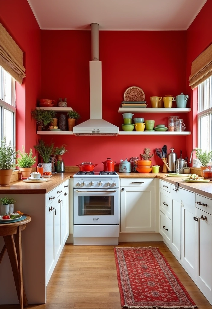 25 Best Paint Colors for a Kitchen (Transform Your Space Instantly!) - 6. Bold Red