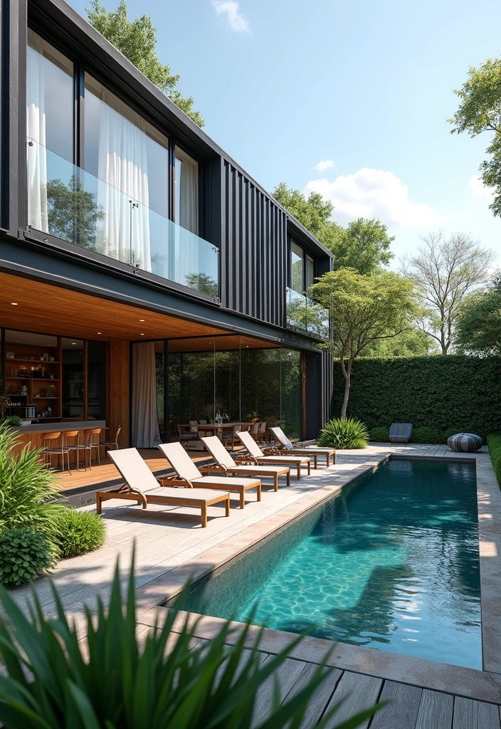 25 Creative Shipping Container Home Design Ideas That Will Leave You Inspired! - 13. Shipping Container Home with a Pool