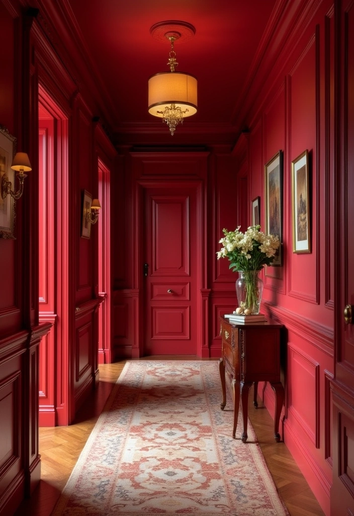 25 Paint Colors for Hallways That Will Make Your Space Shine (You Won't Believe #15!) - 19. Classic Red