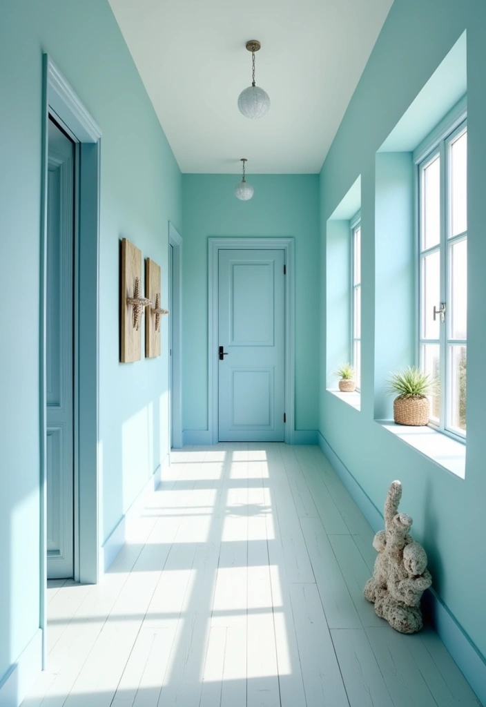 25 Paint Colors for Hallways That Will Make Your Space Shine (You Won't Believe #15!) - 5. Pale Blue