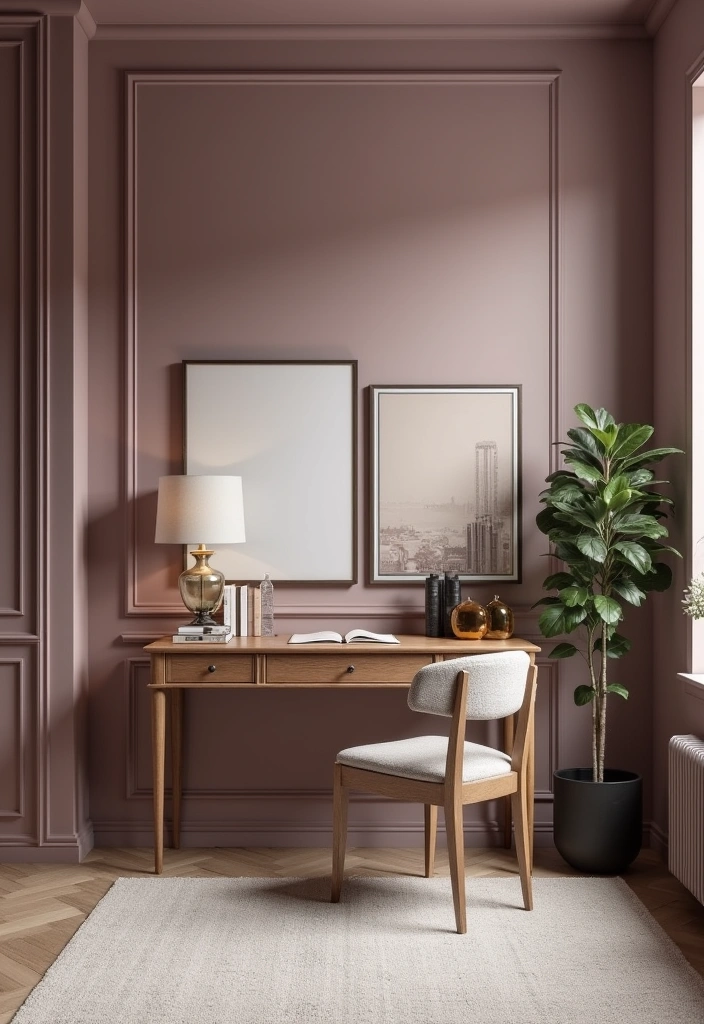 26 Best Benjamin Moore Paint Colors for Your Home Office That'll Boost Your Creativity! - 15. Muted Mauve