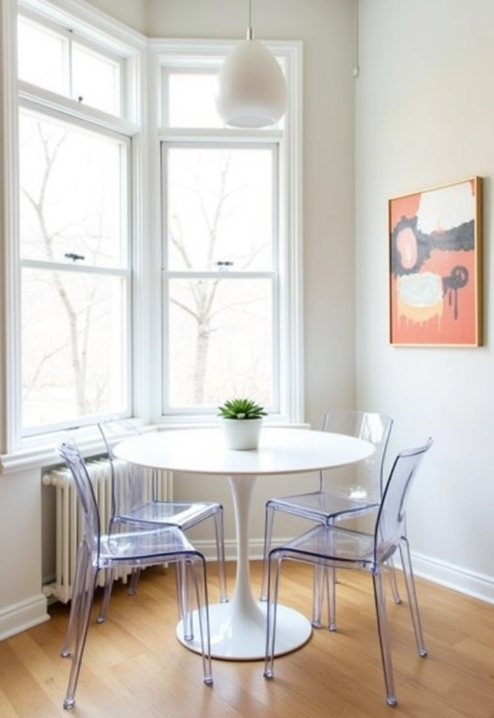 26 Breakfast Nook Ideas That'll Make You Want to Sip Coffee Forever! - 1. Minimalist Bliss