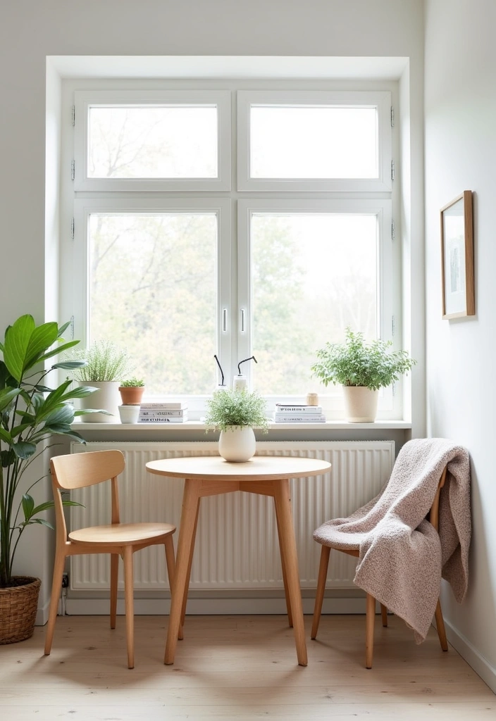 26 Breakfast Nook Ideas That'll Make You Want to Sip Coffee Forever! - 12. Scandinavian Simplicity