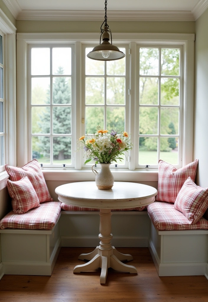 26 Breakfast Nook Ideas That'll Make You Want to Sip Coffee Forever! - 22. Country Cottage