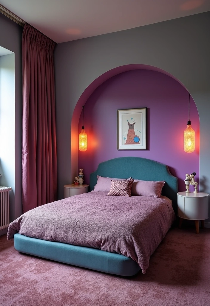 26 Two-Tone Paint Ideas to Elevate Any Room (You Won't Believe #15!) - 10. Chic Purple and Gray