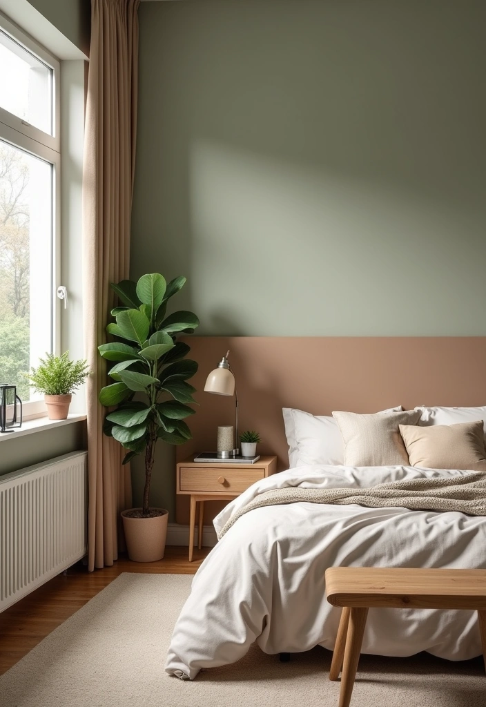 26 Two-Tone Paint Ideas to Elevate Any Room (You Won't Believe #15!) - 20. Earthy Taupe and Soft Sage