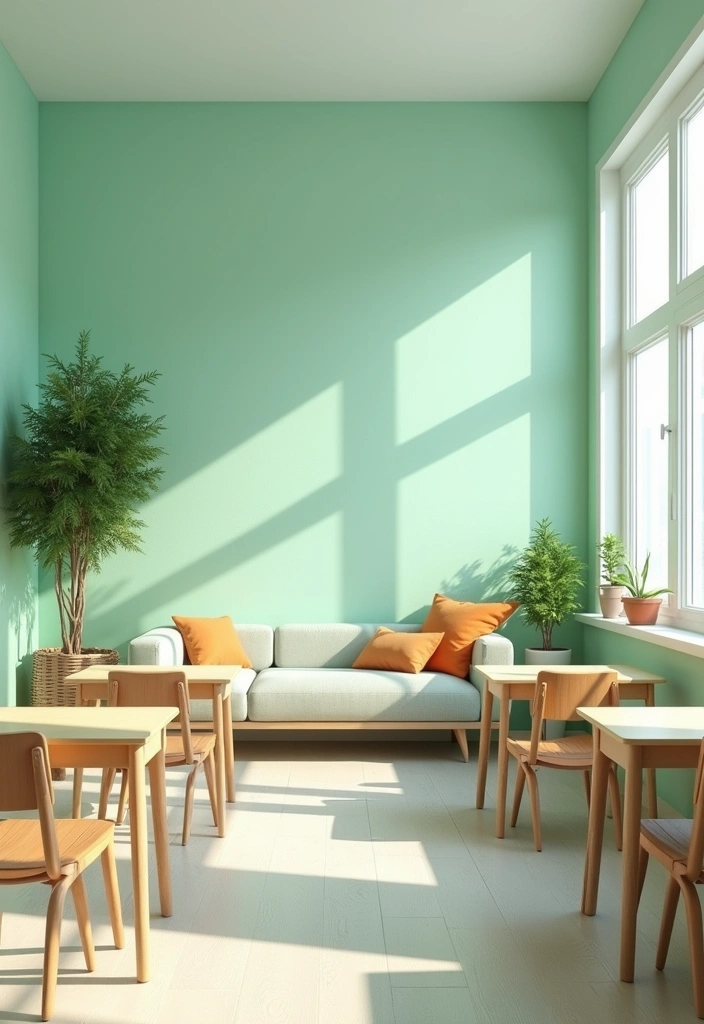 27 Best Paint Colors for a Classroom That Will Inspire Learning! - 15. Mint Green: Refreshing and Calming