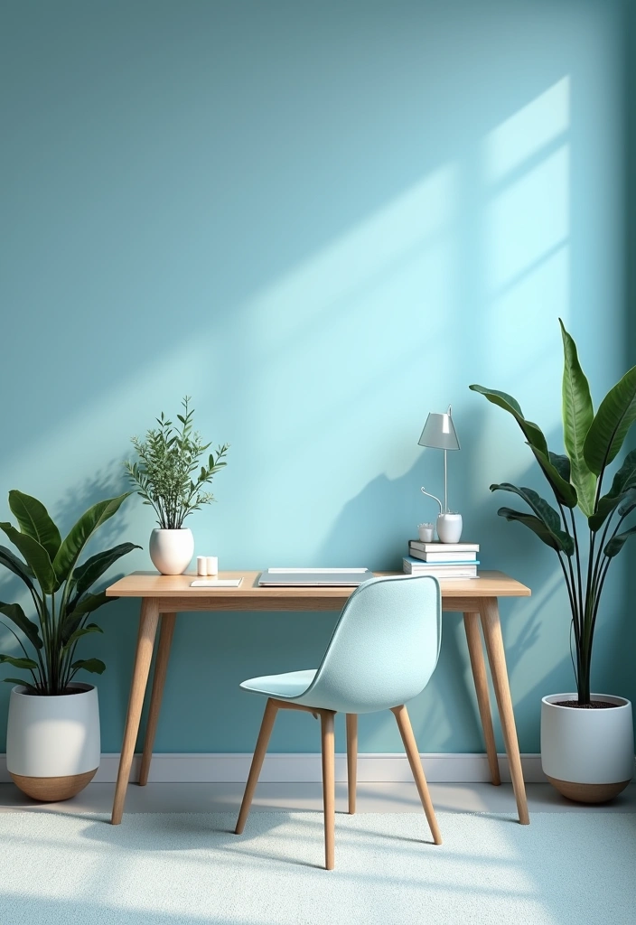 27 Best Paint Colors for an Office That'll Boost Your Productivity (You Won't Believe #15!) - 13. Peaceful Powder Blue