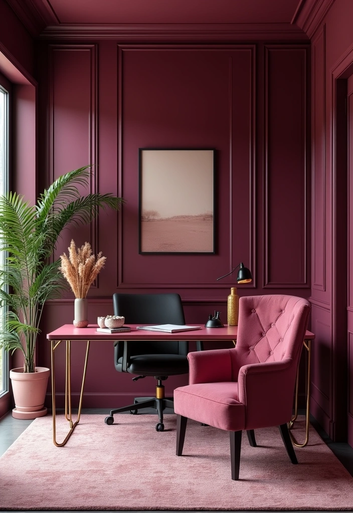 27 Best Paint Colors for an Office That'll Boost Your Productivity (You Won't Believe #15!) - 15. Bold Blackberry