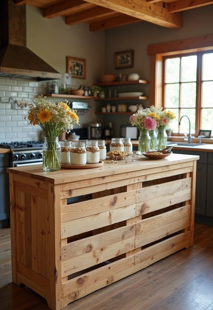 27 DIY Breakfast Bar Ideas That'll Transform Your Mornings (And Impress Your Guests!) - 1. Rustic Charm with a Wooden Pallet