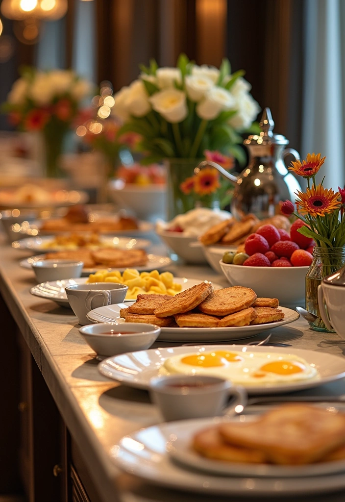 27 DIY Breakfast Bar Ideas That'll Transform Your Mornings (And Impress Your Guests!) - 6. Elegant Buffet Style