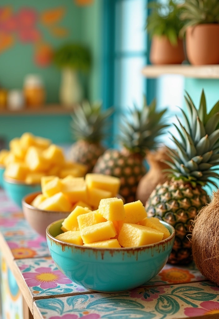 27 DIY Breakfast Bar Ideas That'll Transform Your Mornings (And Impress Your Guests!) - 7. Tropical Paradise