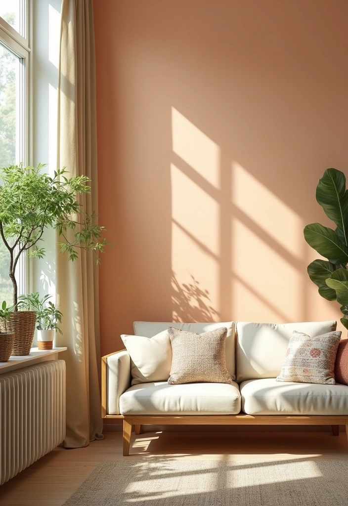 27 Two Colors Room Paint Ideas That'll Transform Your Space Instantly! - 12. Soft Peach and Olive