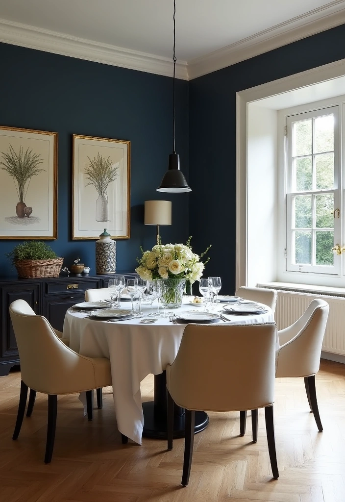 27 Two Colors Room Paint Ideas That'll Transform Your Space Instantly! - 17. Classic Navy and Cream