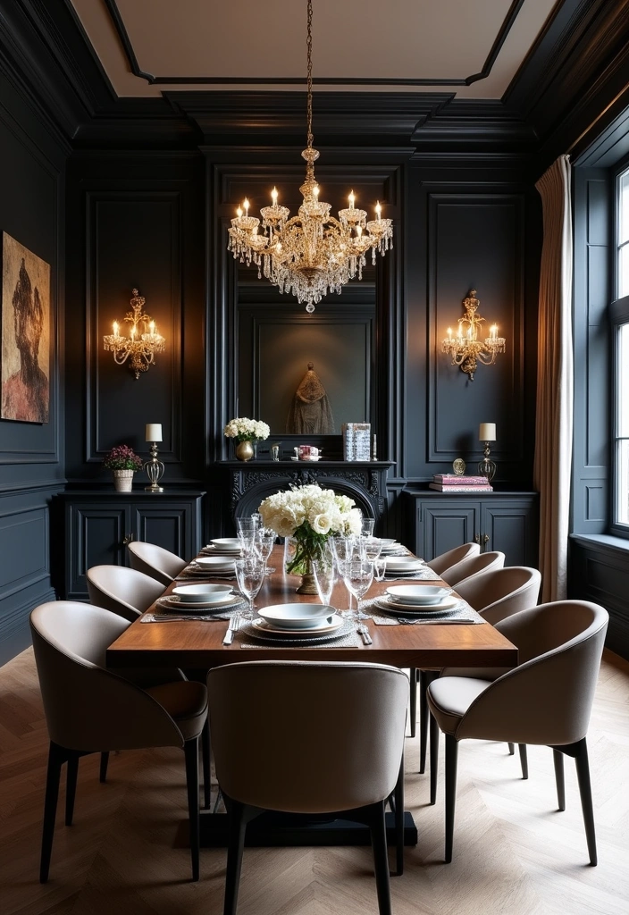 28 Best Paint Colors for a Dark Room That'll Transform Your Space! - 10. Classic Black: Timeless Boldness