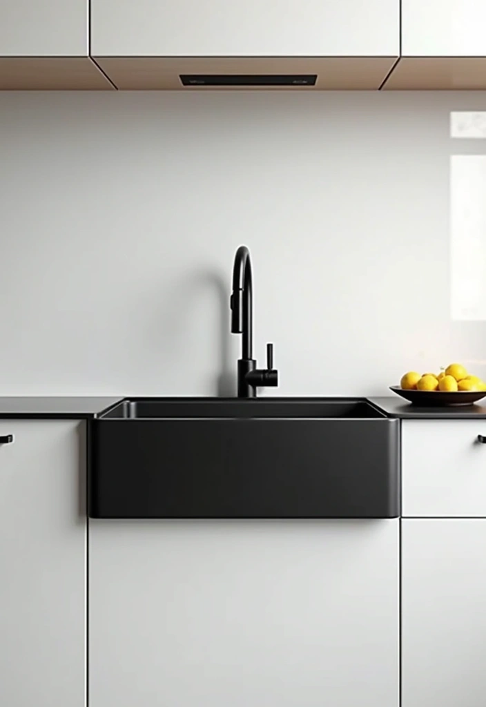 28 Kitchen Sink Paint Ideas That Will Transform Your Cooking Space (You Won't Believe #15!) - 1. Bold Black for a Dramatic Touch