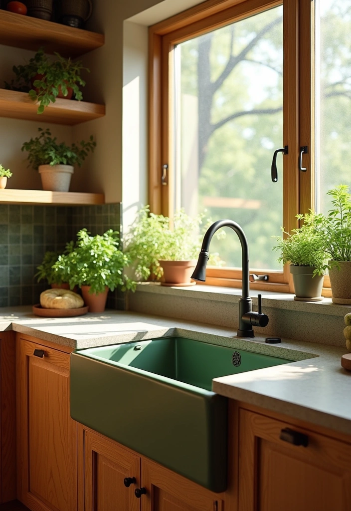 28 Kitchen Sink Paint Ideas That Will Transform Your Cooking Space (You Won't Believe #15!) - 4. Earthy Olive Green for a Natural Touch