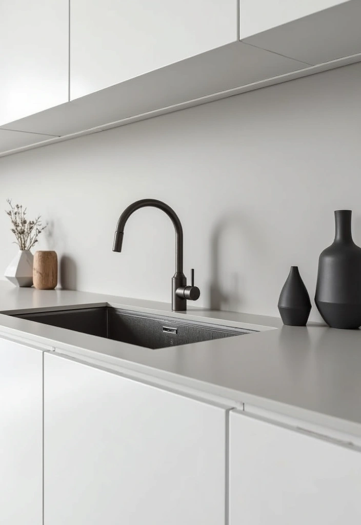 28 Kitchen Sink Paint Ideas That Will Transform Your Cooking Space (You Won't Believe #15!) - 8. Chic Gray for a Modern Edge