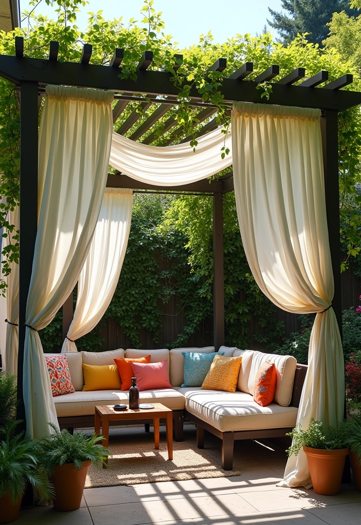 28 Outdoor Patio Ideas That'll Make You Want to Host Every Weekend! - 2. Stylish Pergola Retreat