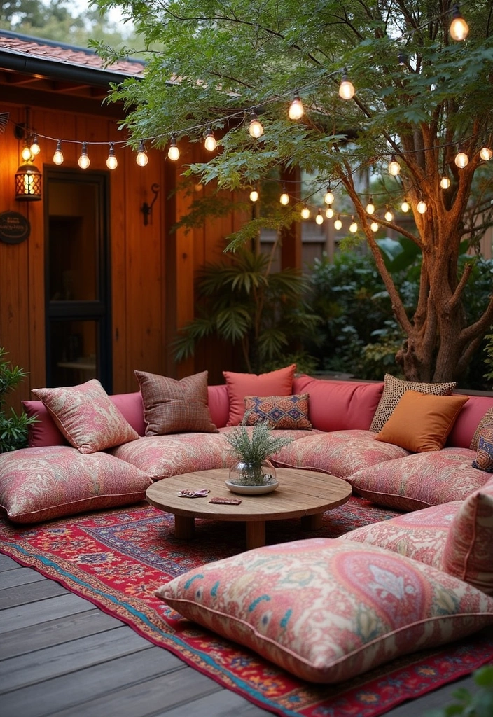 28 Outdoor Patio Ideas That'll Make You Want to Host Every Weekend! - 5. Bohemian Chill Zone