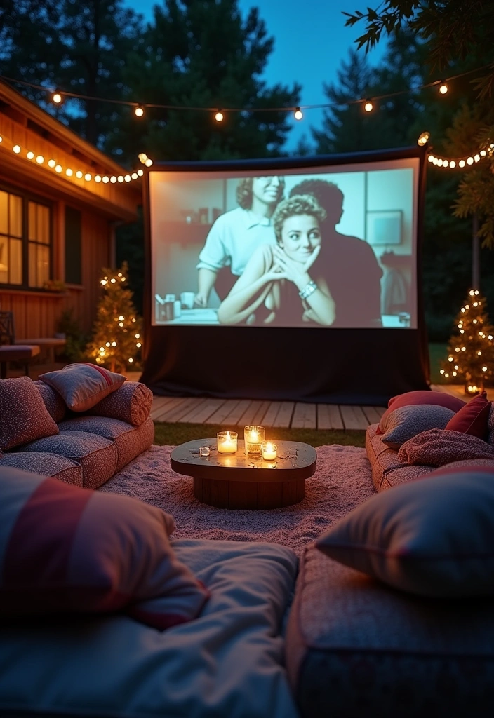 28 Outdoor Patio Ideas That'll Make You Want to Host Every Weekend! - 7. Playful Outdoor Movie Night