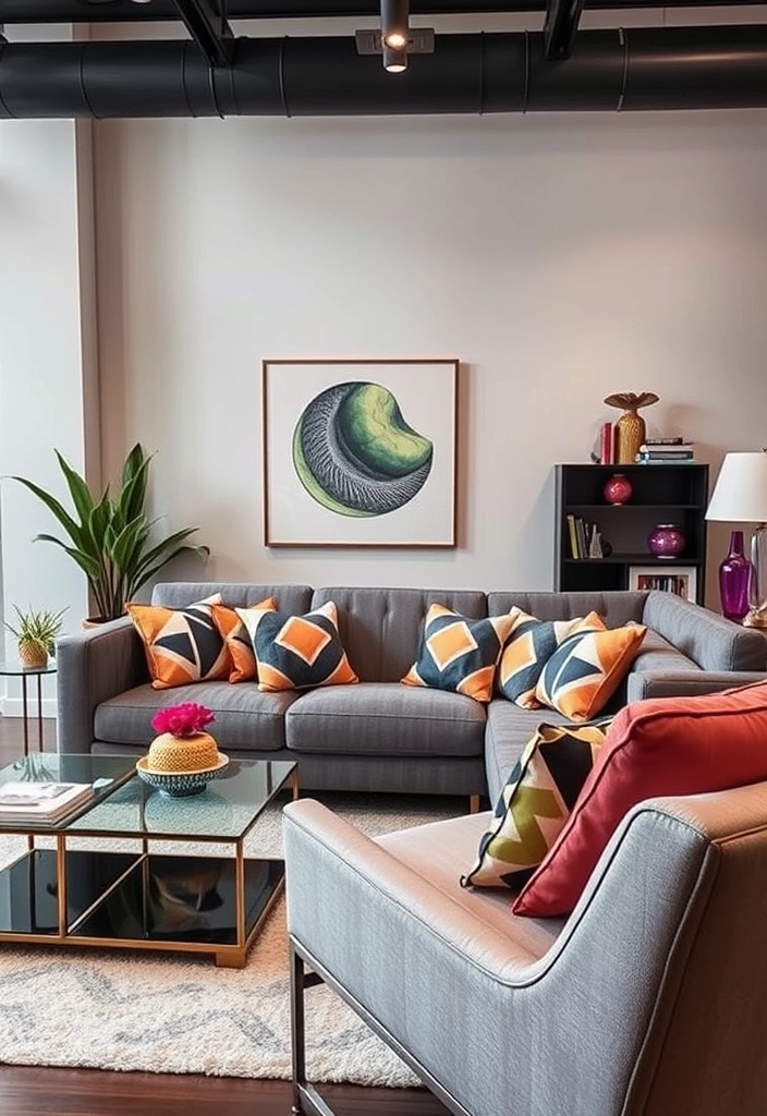 26 Grey Couch Living Room Ideas That'll Make You Want to Redecorate Immediately! - 10. Urban Chic