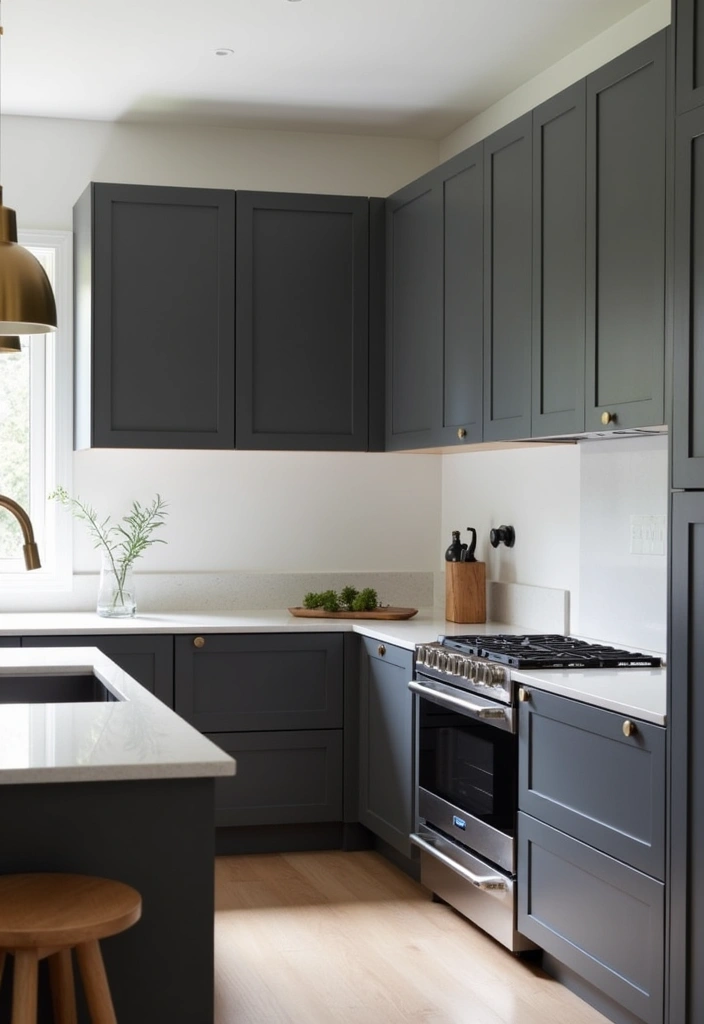 20 Kitchen Paint Ideas That Will Transform Your Honey Oak Cabinets into a Dream Space! - 5. Elegant Charcoal Gray