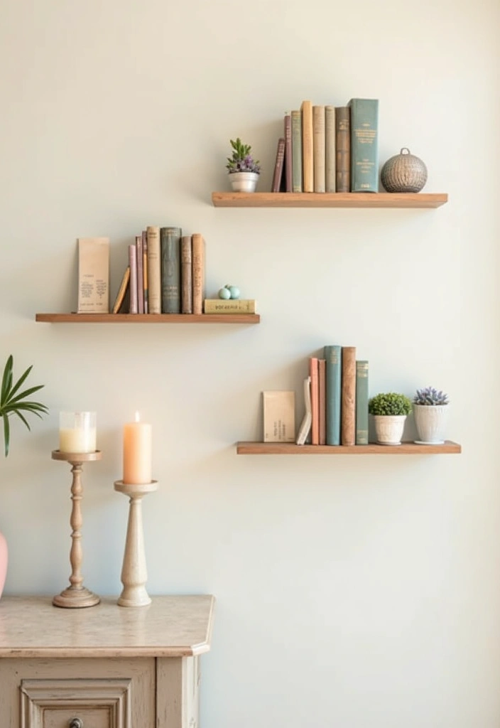 21 Bookshelf Ideas That'll Transform Your Space Into a Cozy Haven! - 4. Floating Shelves