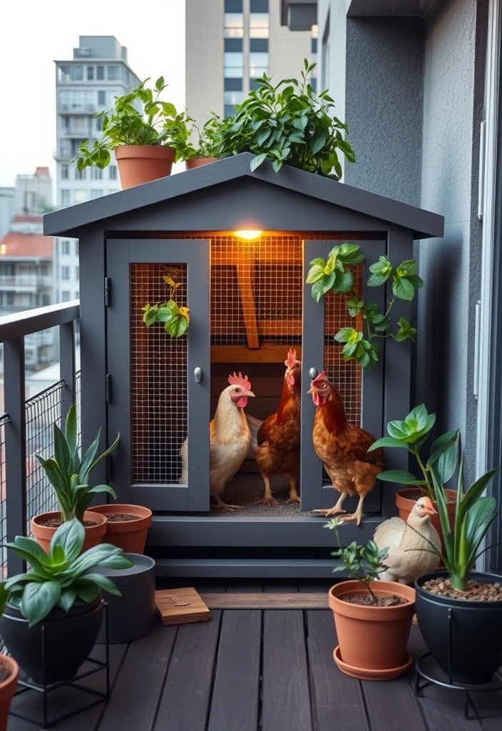 21 Eggcellent Inside Chicken Coop Designs for the Feathery Bunch - 5. The Urban Chic Coop