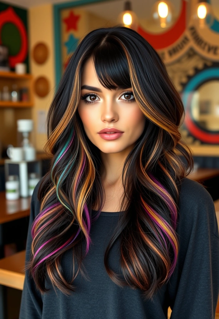 25 Lively Spring Hair Color Trends That Will Brighten Your Look! - 18. Rainbow Highlights