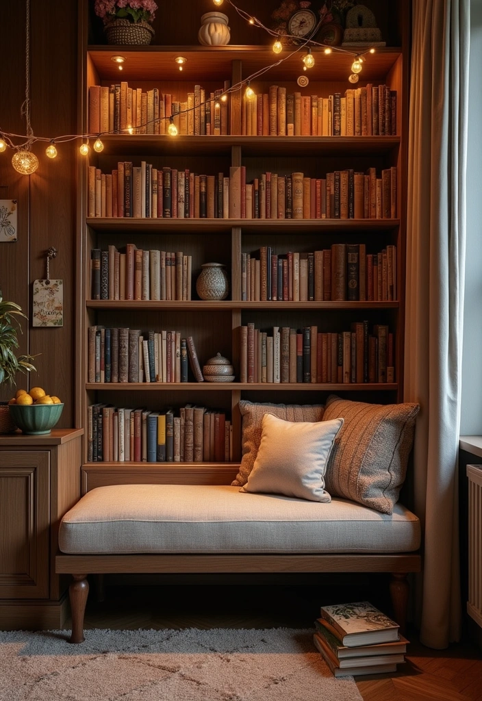 25 Cozy Reading Nook Ideas That'll Make You Want to Curl Up with a Book! - 2. Bookshelf Lounge