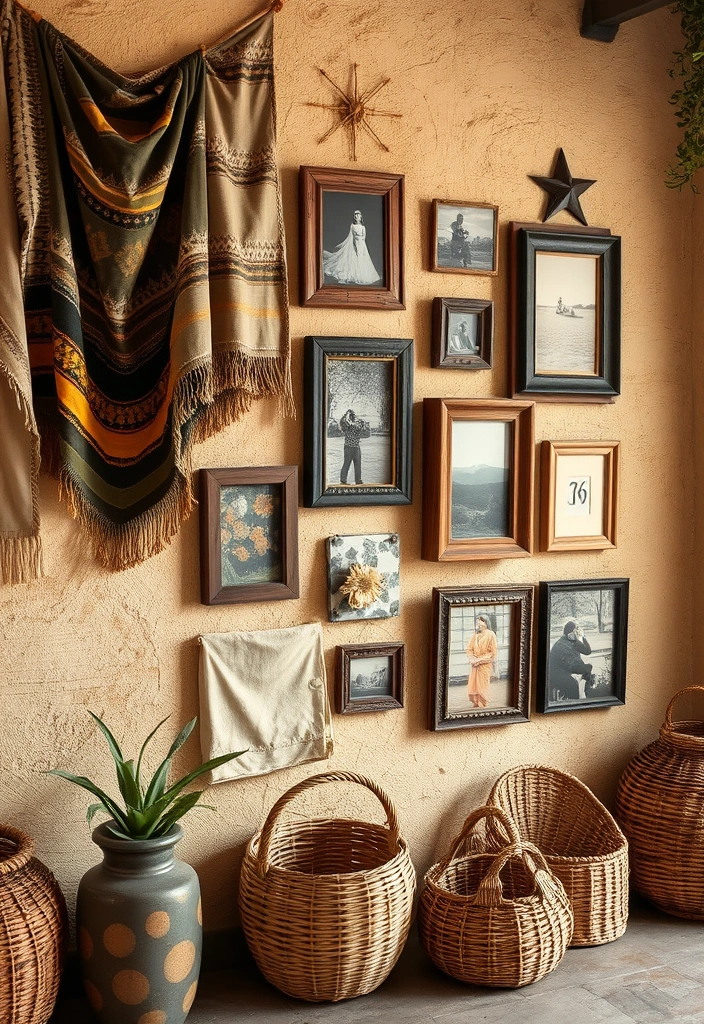 21 Inspiring Photo Wall Ideas That Will Transform Your Space! - 18. The Layered Textures