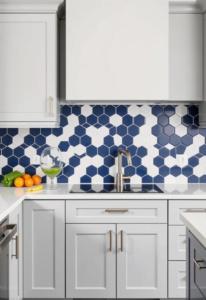 27 Stunning Kitchen Backsplash Ideas That'll Transform Your Space! - 7. Stunning Hexagon Tiles