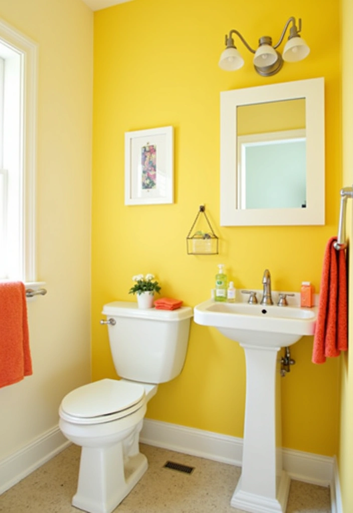 24 Best Paint Colors for a Small Bathroom That'll Make It Feel Spacious! - 15. Light Butter Yellow