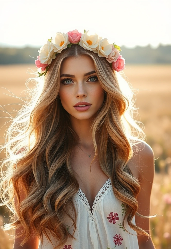 20 Iconic Rocker Hairstyles That Will Make You the Star of the Show! - 17. The Flowy Bohemian Tresses