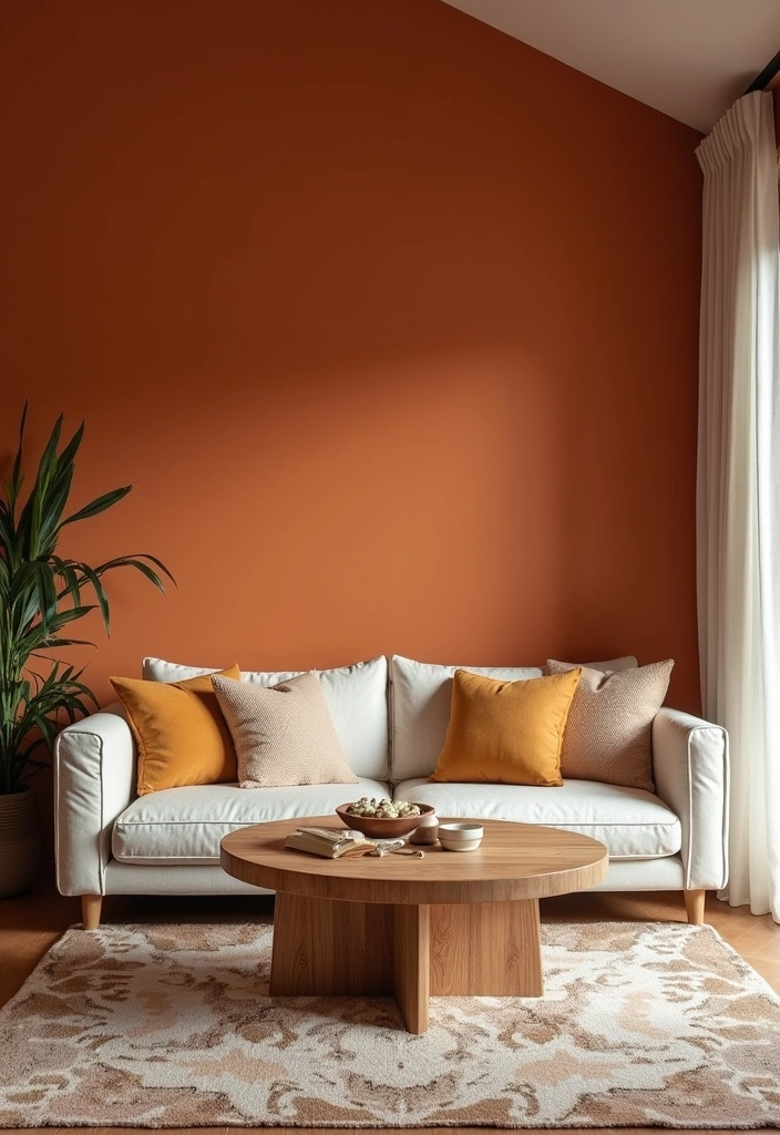 26 Best Modern Farmhouse Paint Colors That Will Transform Your Space! - 16. Burnt Orange: Warmth and Depth