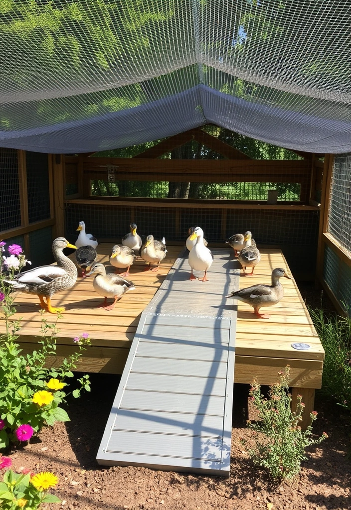 22 Best DIY Duck Enclosure Ideas That Will Make Your Ducks Feel Right at Home! - 4. Elevated Duck Run