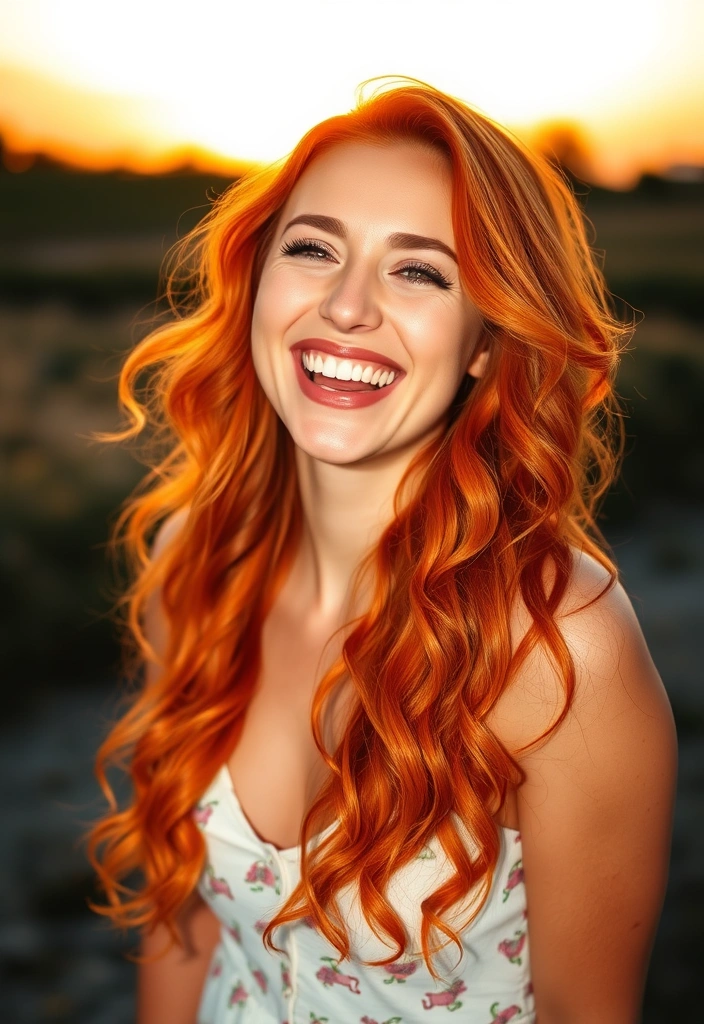 25 Bold Hair Dye Ideas That Will Transform Your Look Instantly! - 12. Sunset Orange