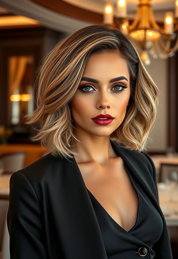 20 Chic Fluffy Bob Haircuts You Need to Try This Season (You Won't Regret #8!) - 17. The Elegant Fluffy Bob with Highlights