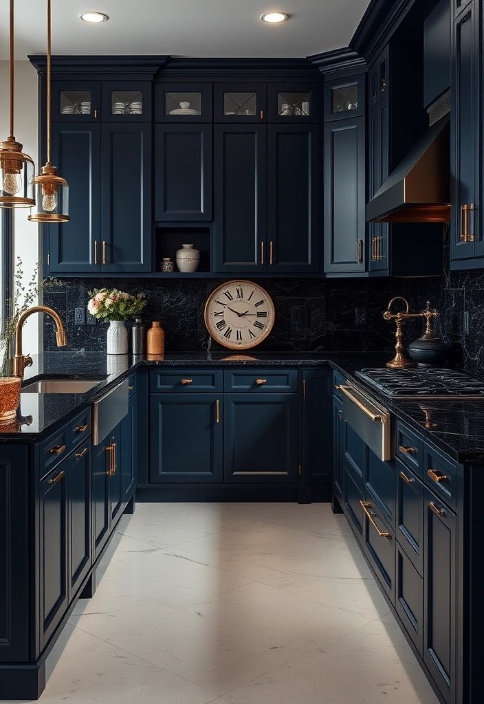 25 Stunning Colors That Pair Perfectly with Black Granite Countertops (You Won't Believe #13!) - 13. Mystical Indigo (You Won't Believe #13!)