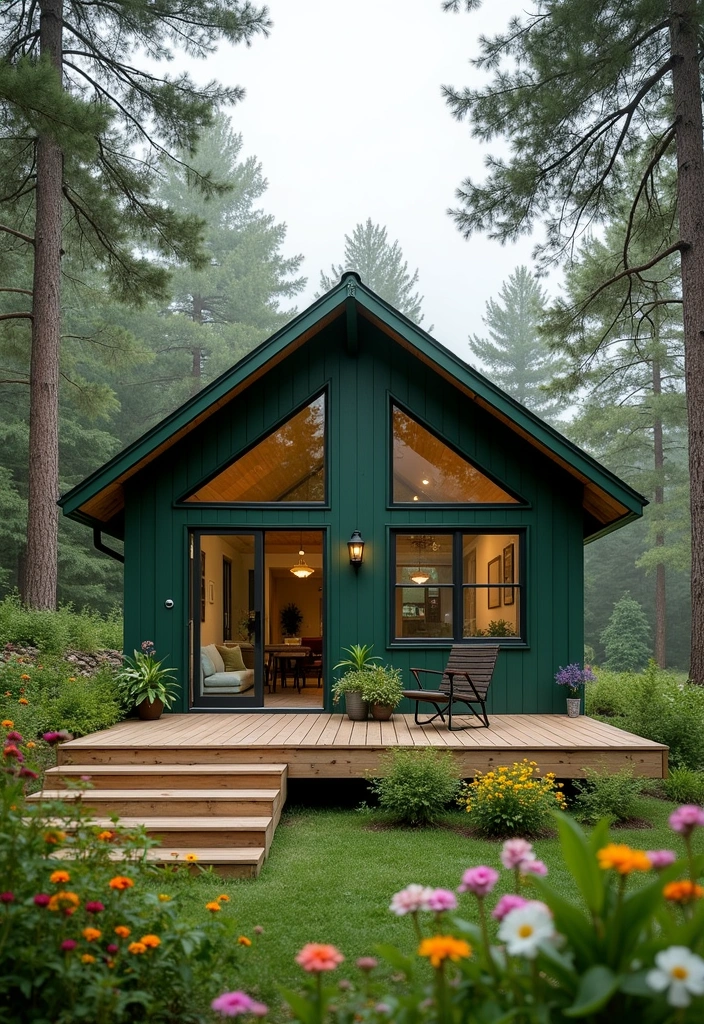 28 Best Paint Colors for a Modern House Exterior That Will Turn Heads! - 15. Deep Forest Green