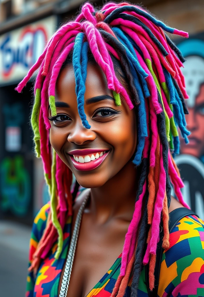 24 Nonchalant Dreadhead Styles That'll Make You Look Effortlessly Cool! - 6. Dreadlocks with Color