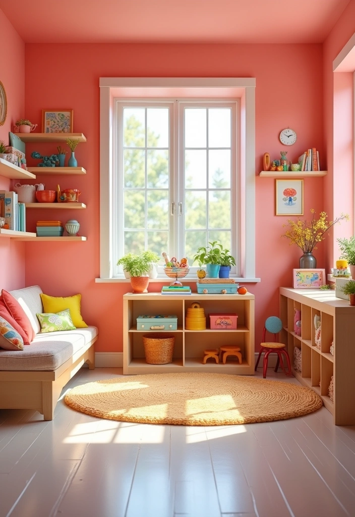 22 Best Paint Colors for Interior Walls That Will Transform Your Space! - 12. Playful Coral: Energetic Vibes