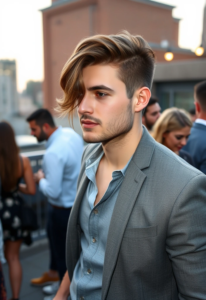 21 Flowy Haircut Ideas for Men That Will Transform Your Look Instantly! - 13. The Layered Side Swept