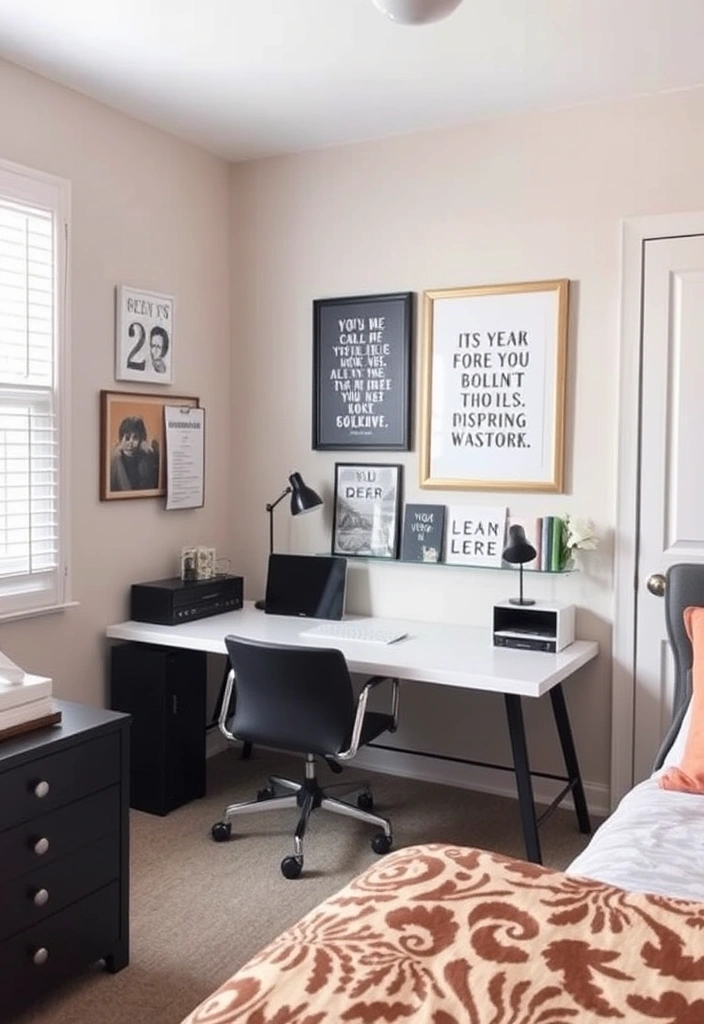 25 Trendy Bedroom Ideas For Men That Will Transform Your Space! - 21. Personal Workspace